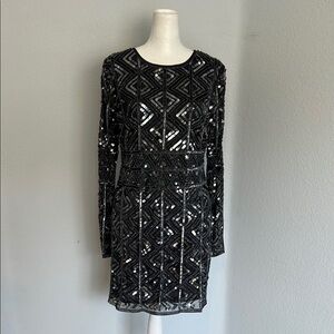 Gianni Bini Long Sleeved Sequined Dress Size 6